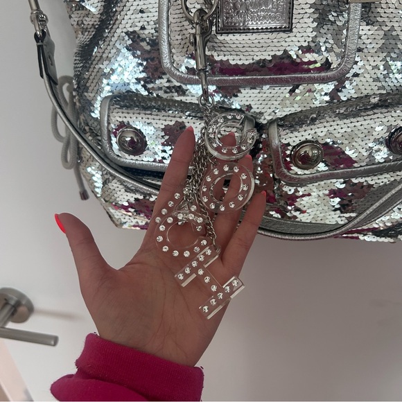 Silver Coach Sequin Spotlight Tote - Picture 2 of 6